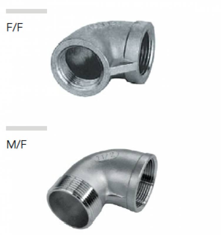 Raccordo a gomo a 90 gradi in acciaio inossidabile SS304/316 Raccordo a gomo a 90 gradi in acciaio inossidabile SS304/316